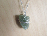 Green Apatite Natural Raw Gemstone Crystal Pendant Necklace