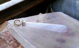 Blue Lace Agate Sterling Silver Pendant Necklace
