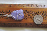 Purple Charoite Natural Gemstone Crystal Pendant Necklace