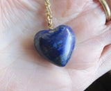 Blue Lapis Lazuli Gemstone Heart Pendant Necklace