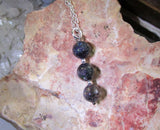 Black Opal Natural Faceted Gemstone Beads Pendant Necklace