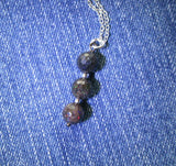 Black Opal Natural Faceted Gemstone Beads Pendant Necklace