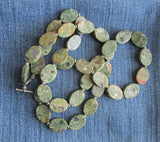 Natural Rainforest Jasper Rhyolite Gemstone Beaded Necklace