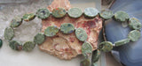 Natural Rainforest Jasper Rhyolite Gemstone Beaded Necklace