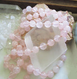 Rose Quartz Natural Gemstone Beaded Necklace