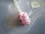 Pink Ruby Raw Natural Gemstone Crystal Pendant Necklace