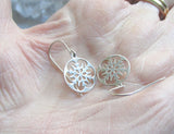 Sterling Silver Snowflake Dangle Earrings