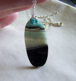 Landscape Amazonite and Turquoise Gemstone Pendant