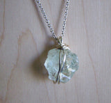 Natural Prasiolite Green Amethyst Gemstone Pendant Necklace