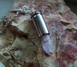 Pink Angel Quartz Beautiful Bullet Jewelry Pendant