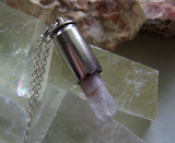 Pink Angel Quartz Beautiful Bullet Jewelry Pendant