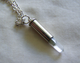 Angel Phantom Quartz Crystal Bullet Jewelry Pendant