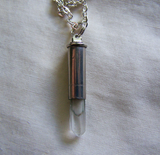 Angel Phantom Quartz Crystal Bullet Jewelry Pendant