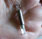 Angel Phantom Quartz Crystal Bullet Jewelry Pendant