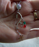 Reindeer Antler Celtic Quartz Yule Necklace