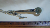 Crystal Ball Scepter Wand Pendant with Unicorn Horn