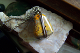 Bumblebee Jasper Wire Wrapped Natural Stone Pendant