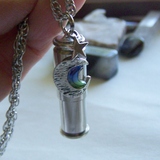 Blue Moon Keepsake Capsule Silver Bullet Jewelry Pendant