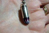 Rosetta Star Glass Chevron Bead Bullet Jewelry Pendant