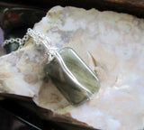 Natural Green Chlorite Quartz Polished Gemstone Pendant Necklace