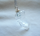 Natural Carved Quartz Crystal Cicada Pendant