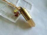 Natural Yellow Citrine Bullet Carnelian Bittersweet Pendant