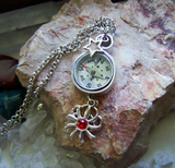 Silver Sun Wire Wrapped Compass Jewelry Pendant Necklace