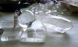 Quartz Crystal Ball Pendant Necklace + Quartz Point - Crystal Web Combo