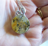 Gold Dendrite Quartz Natural Crystal Pendant