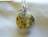 Gold Dendrite Quartz Natural Crystal Pendant