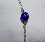 Cobalt Blue and Silver Evil Eye Bracelet