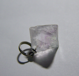 Pale Lilac Fluorite Octahedron Pendant