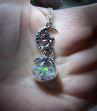 Faery Glass Ball Floating Orbs Glow in the Dark Pendant Necklace