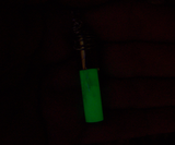 Glow in the Dark Glass Vial Quartz Crystals Bullet Pendant Necklace