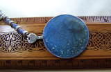 Hand Painted Glass Tree of Life Evening Stars Pendant