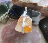 Golden Healer Quartz Natural Crystal Pendant Necklace