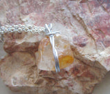 Golden Healer Quartz Natural Crystal Pendant Necklace