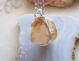 Golden Healer Quartz Natural Crystal Pendant Necklace