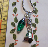 Candy Cane Jingle Bell Pendant