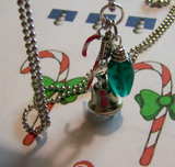 Candy Cane Jingle Bell Pendant