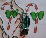 Candy Cane Jingle Bell Pendant