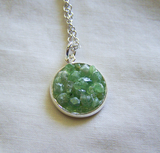 Green Demantoid Garnet Gemstone Crystal Pendant