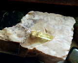 Yellow Beryl Heliodor Gemstone Raw Crystal Pendant Necklace