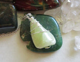 Green Heliodor Natural Beryl Gemstone Crystal Pendant Necklace