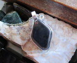 Natural Hematite Stone Wire Wrapped Pendant Necklace