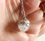 Herkimer Diamond Natural Gemstones Crystal Ball Pendant Necklace