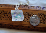 Natural Optical Calcite Iridescent Stars and Moons Celestial Jewelry Pendant