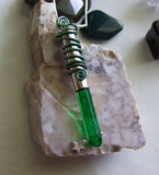 Mystic Green Quartz Kryptonite Bullet Pendant