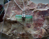 Green Kryptonite Quartz Aura Crystal Pendant