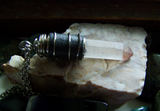 Natural Blood Crystal Lepidochrosite Quartz Leather Bullet Pendant